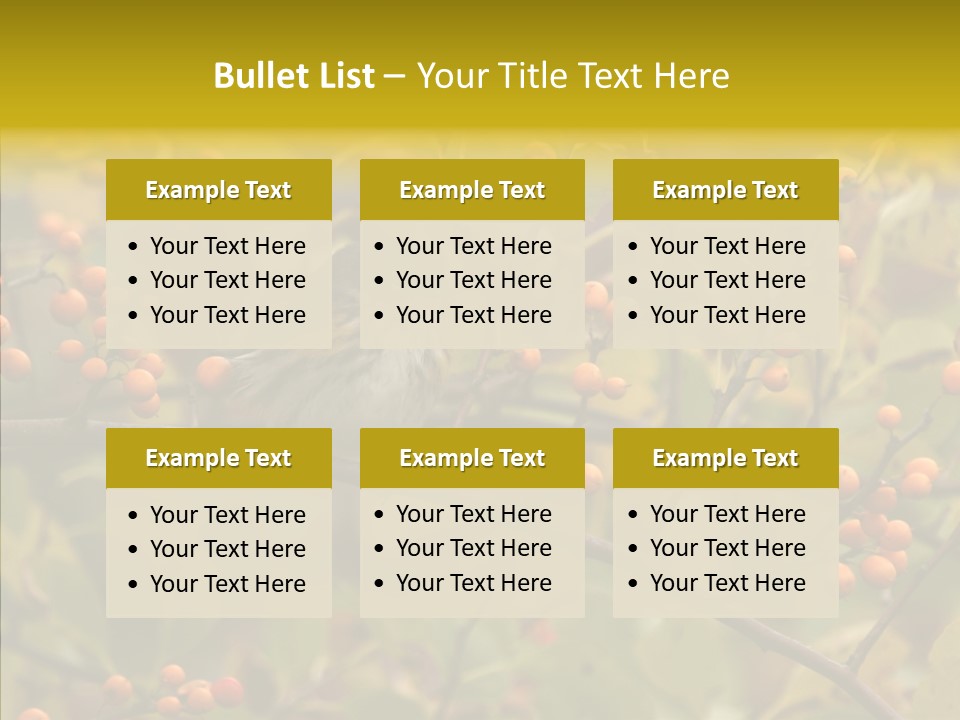 Bird Leaves Nature PowerPoint Template