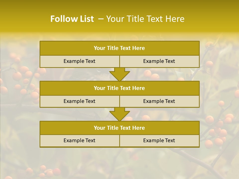 Bird Leaves Nature PowerPoint Template