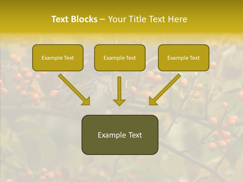 Bird Leaves Nature PowerPoint Template