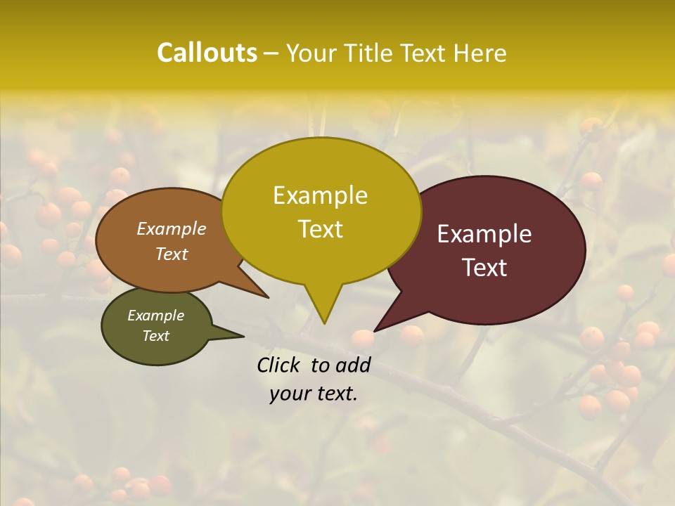 Bird Leaves Nature PowerPoint Template