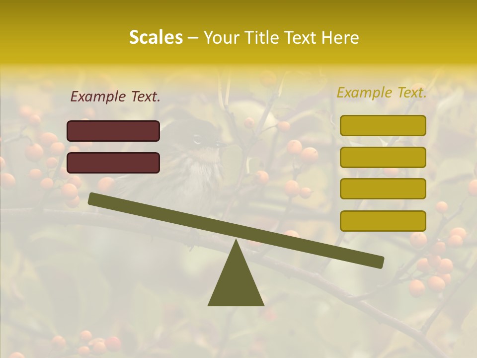 Bird Leaves Nature PowerPoint Template