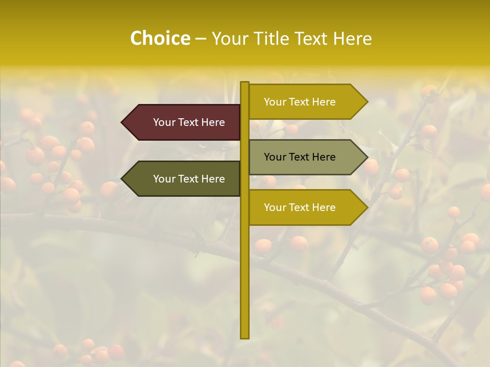 Bird Leaves Nature PowerPoint Template