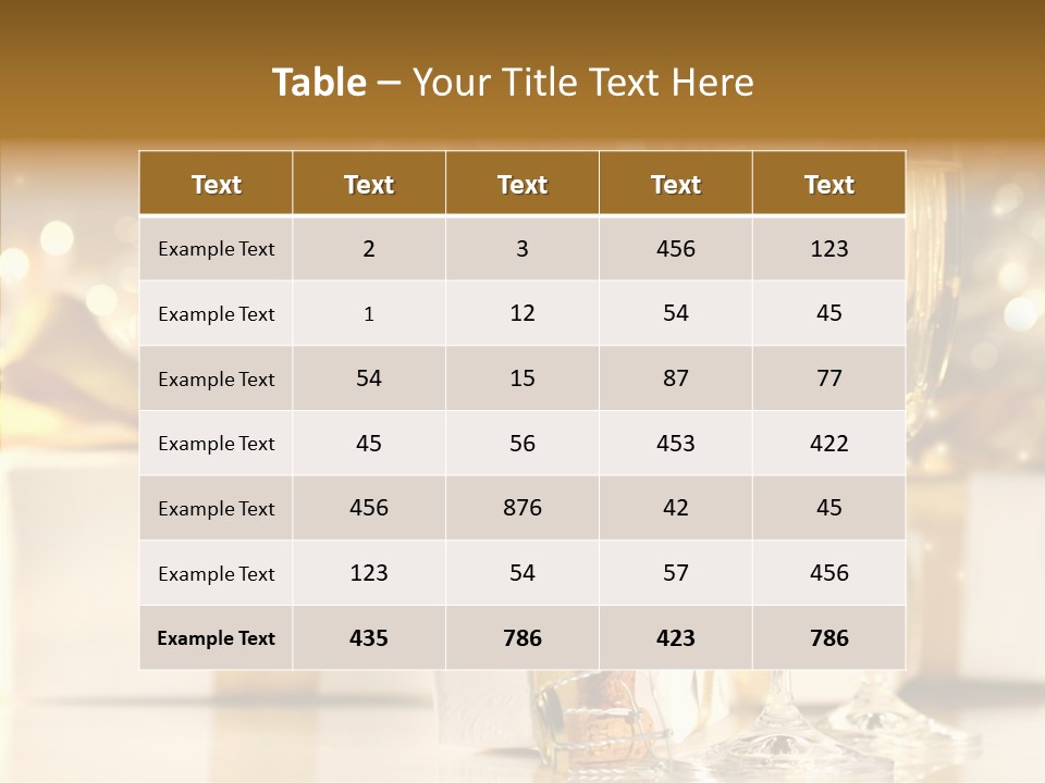 Food Table Rucola PowerPoint Template