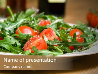 Food Table Rucola PowerPoint Template