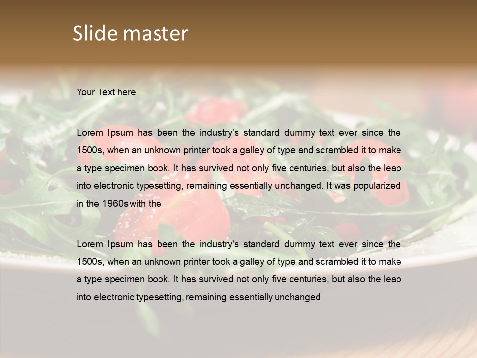 Food Table Rucola PowerPoint Template