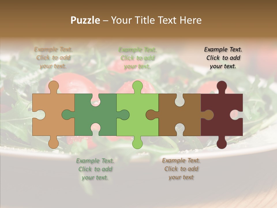 Food Table Rucola PowerPoint Template