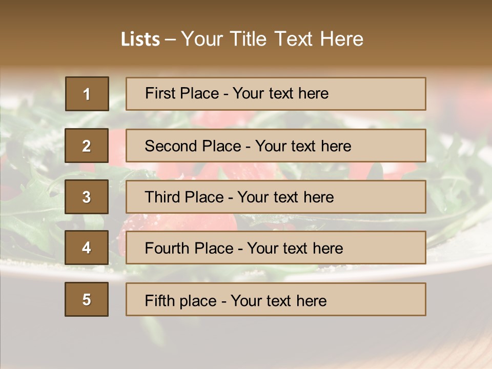 Food Table Rucola PowerPoint Template