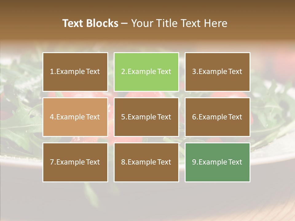 Food Table Rucola PowerPoint Template