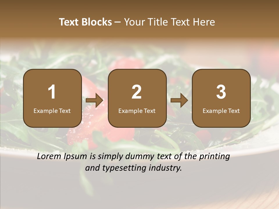 Food Table Rucola PowerPoint Template