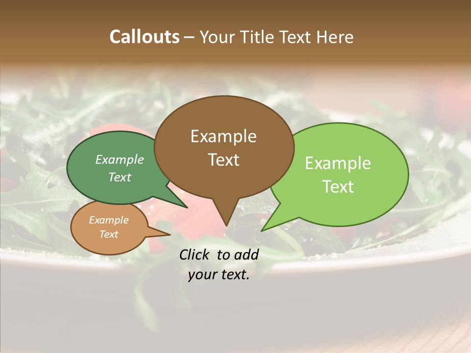 Food Table Rucola PowerPoint Template