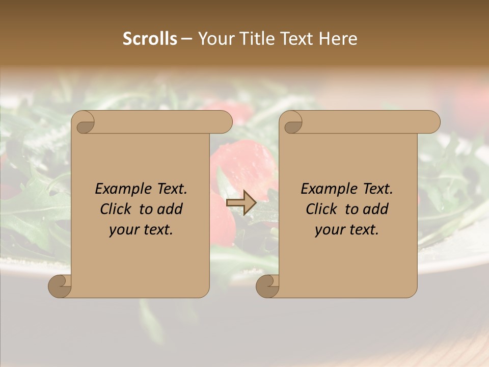 Food Table Rucola PowerPoint Template