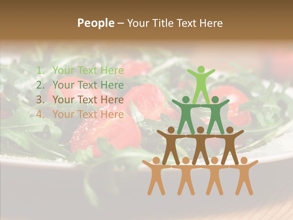 Food Table Rucola PowerPoint Template