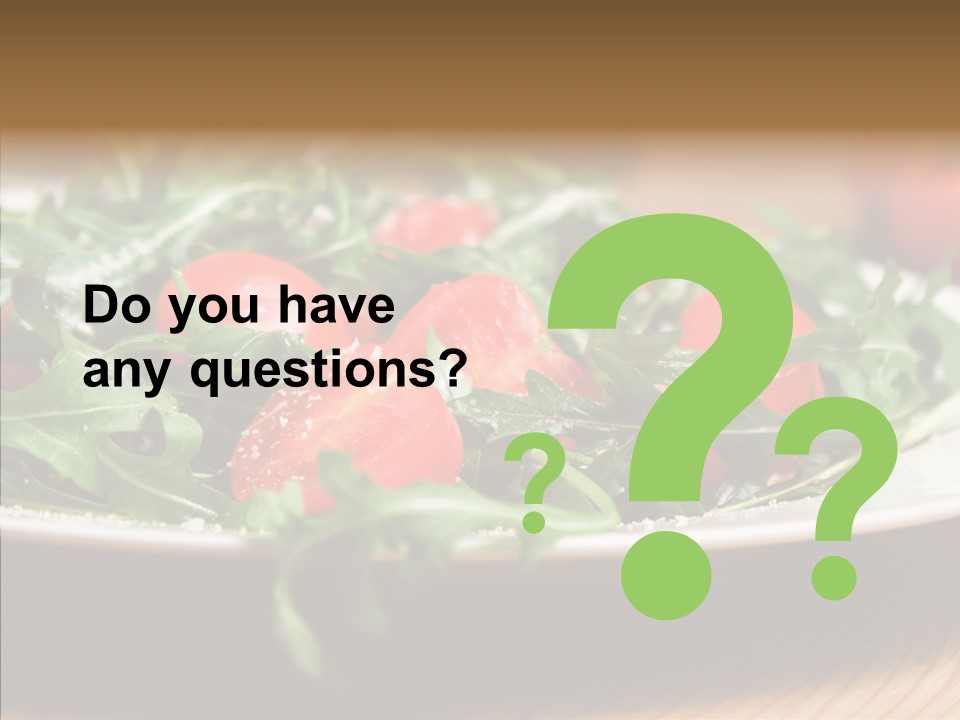 Food Table Rucola PowerPoint Template