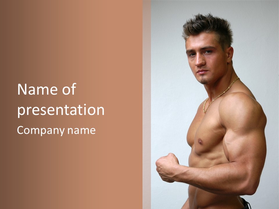 Fit Strong Bodybuilding PowerPoint Template