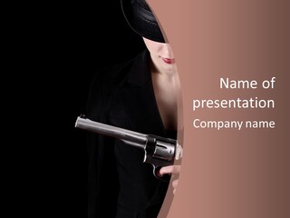 Elegant Firearm Barrel PowerPoint Template