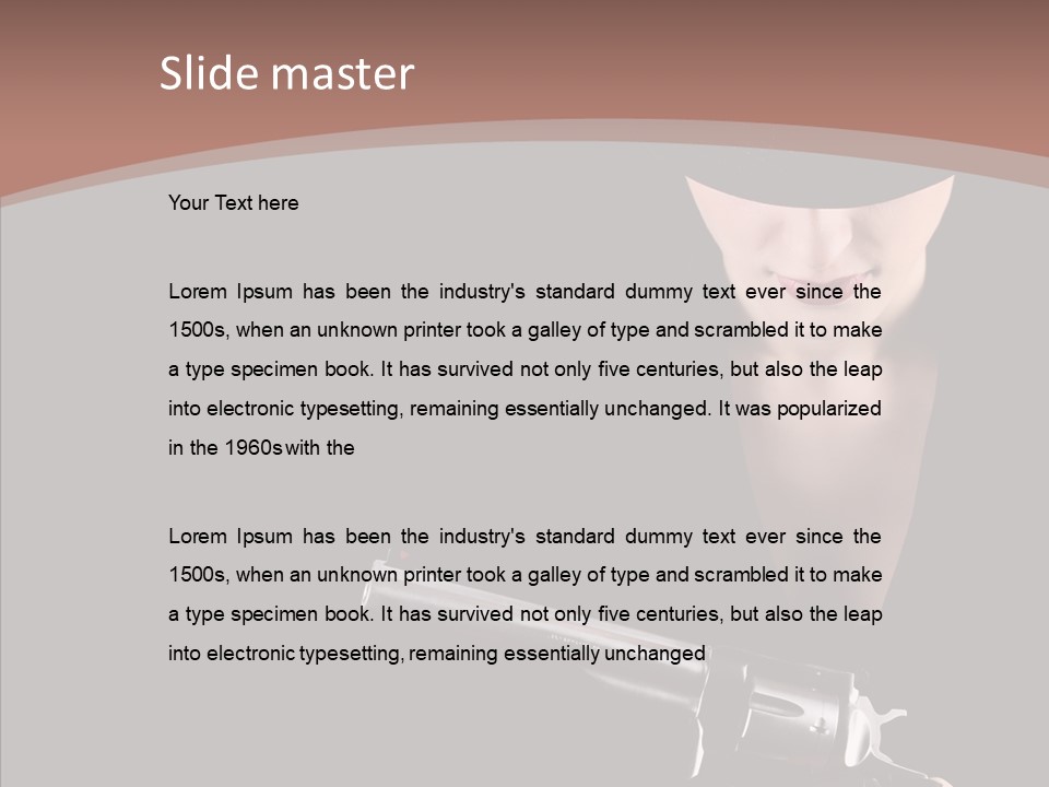 Elegant Firearm Barrel PowerPoint Template