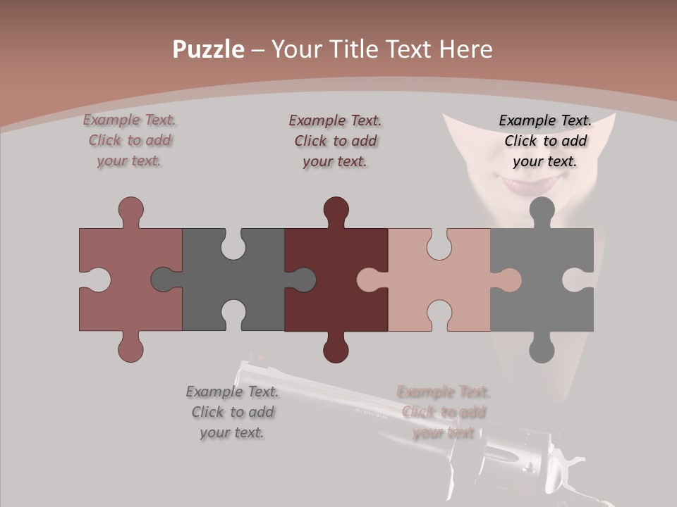 Elegant Firearm Barrel PowerPoint Template
