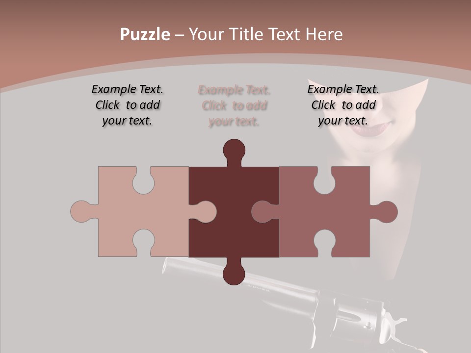 Elegant Firearm Barrel PowerPoint Template