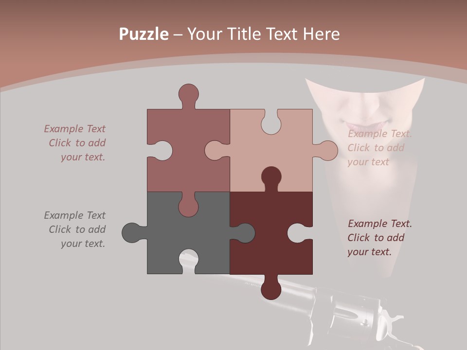 Elegant Firearm Barrel PowerPoint Template