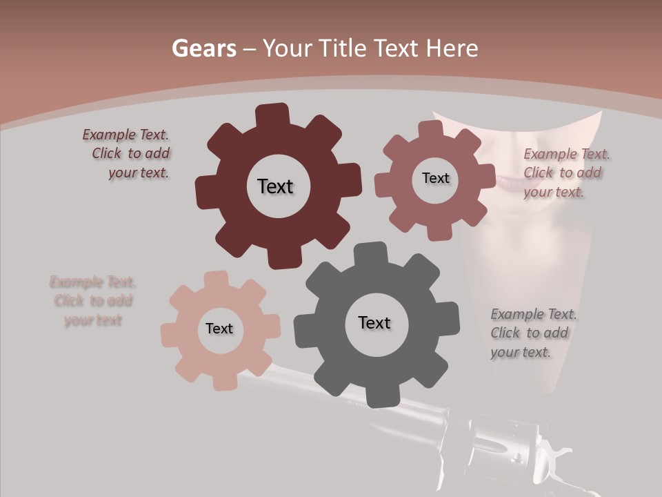 Elegant Firearm Barrel PowerPoint Template