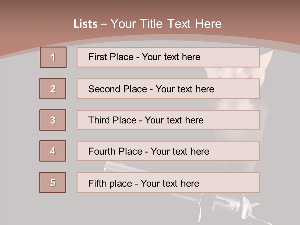 Elegant Firearm Barrel PowerPoint Template
