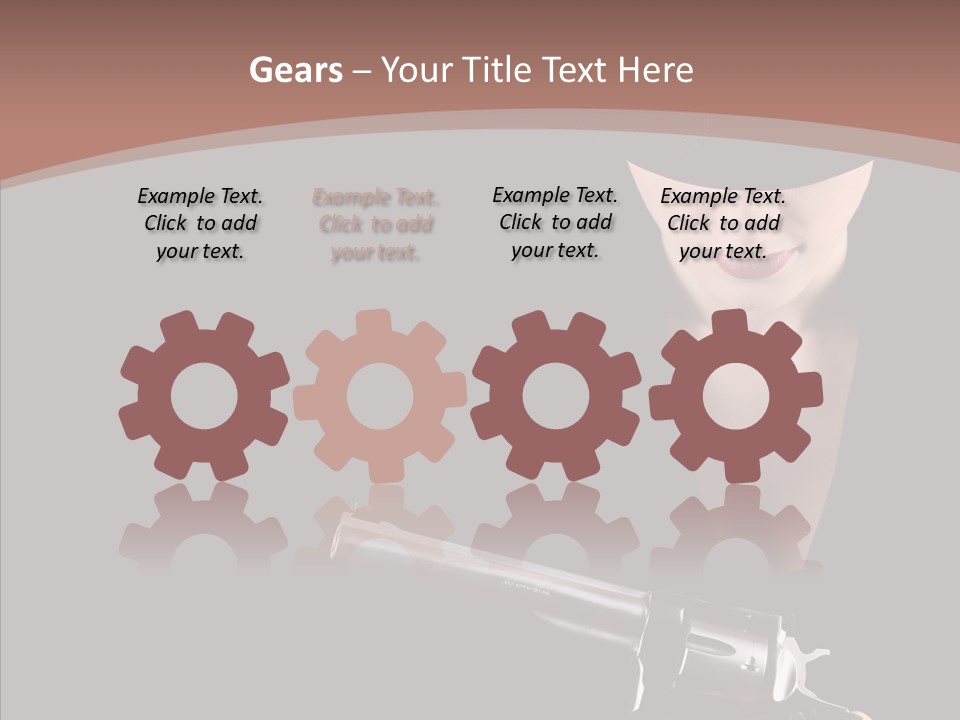 Elegant Firearm Barrel PowerPoint Template