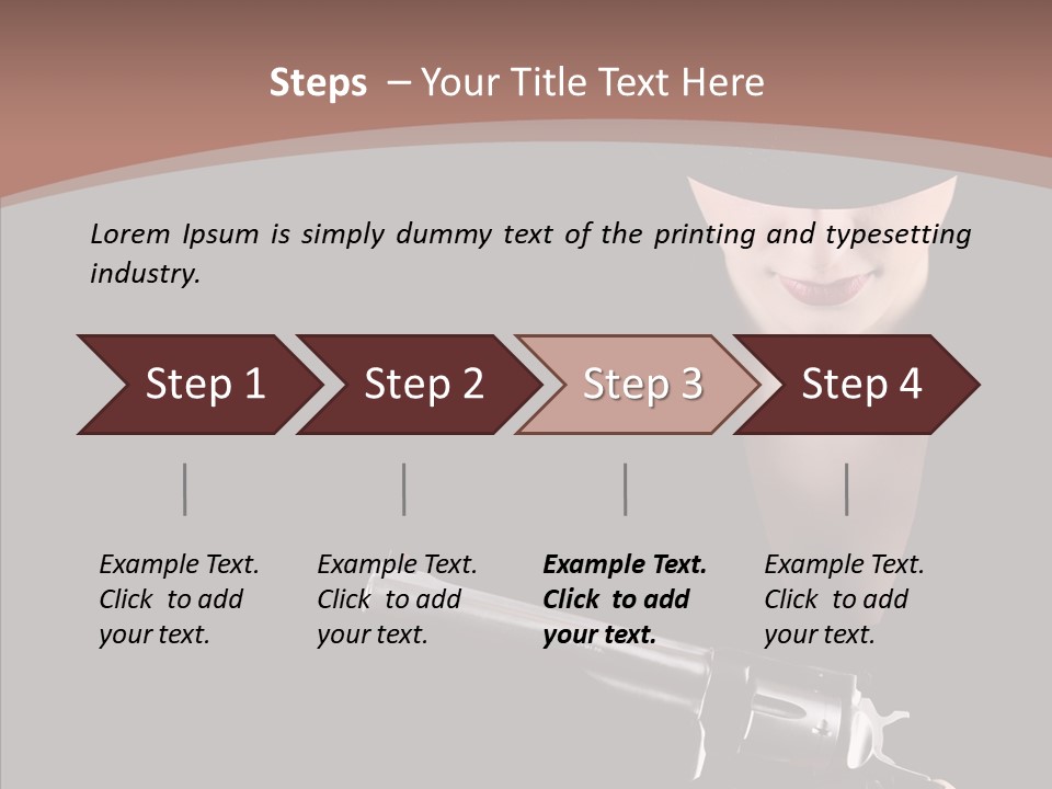Elegant Firearm Barrel PowerPoint Template
