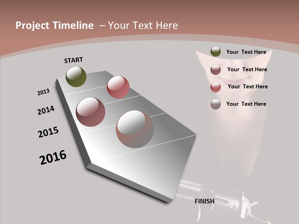 Elegant Firearm Barrel PowerPoint Template