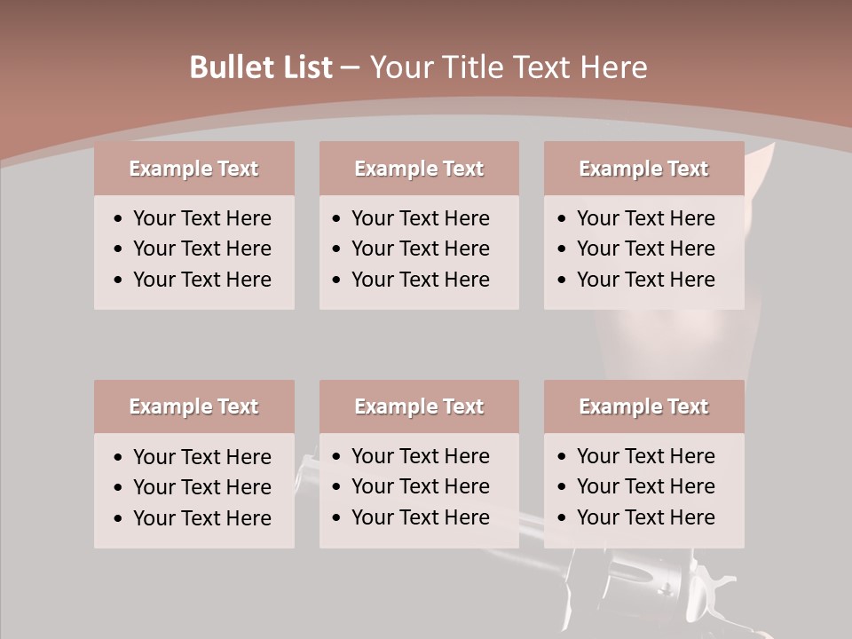Elegant Firearm Barrel PowerPoint Template