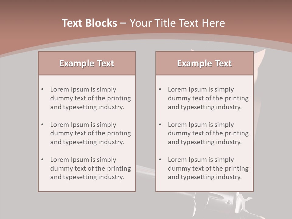 Elegant Firearm Barrel PowerPoint Template