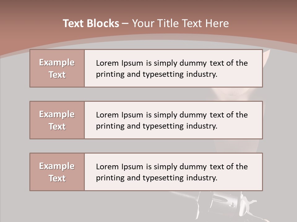 Elegant Firearm Barrel PowerPoint Template