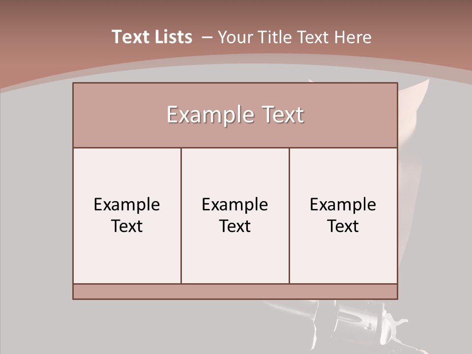 Elegant Firearm Barrel PowerPoint Template