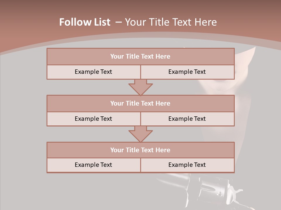 Elegant Firearm Barrel PowerPoint Template