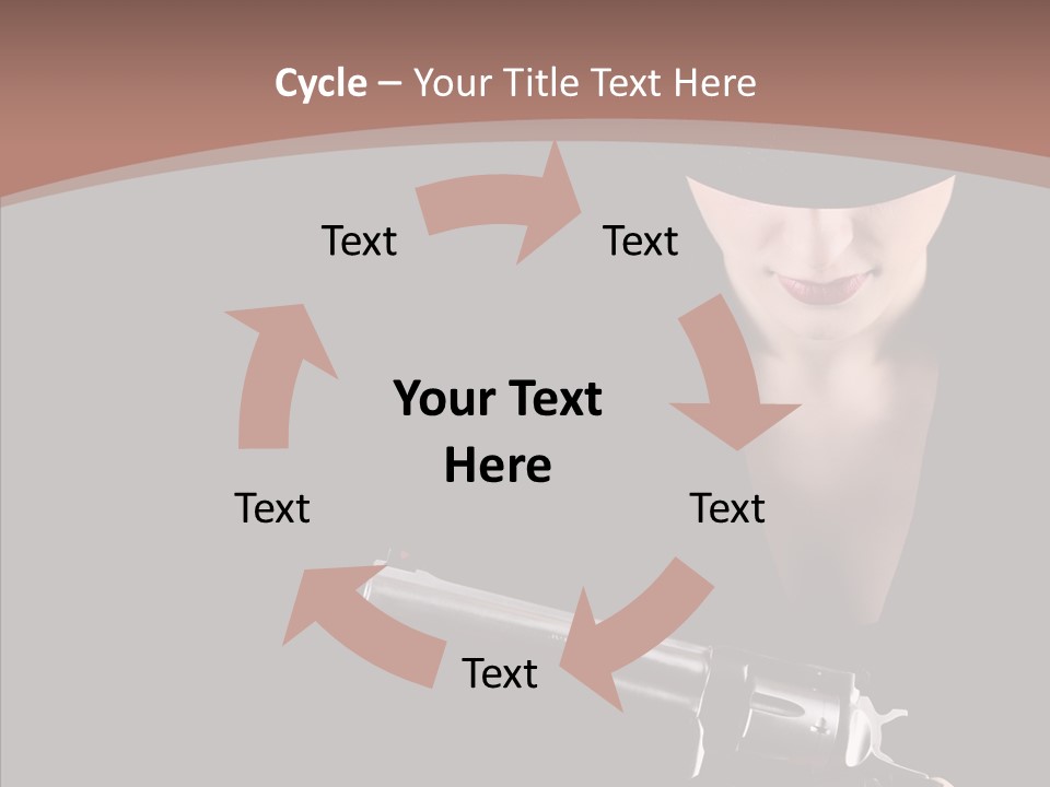 Elegant Firearm Barrel PowerPoint Template