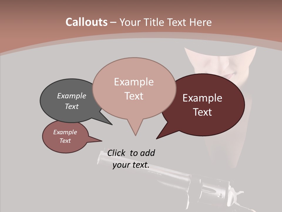 Elegant Firearm Barrel PowerPoint Template