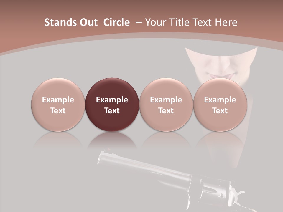Elegant Firearm Barrel PowerPoint Template