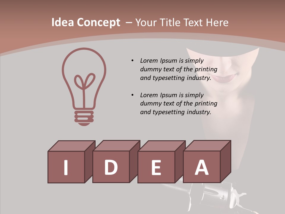 Elegant Firearm Barrel PowerPoint Template