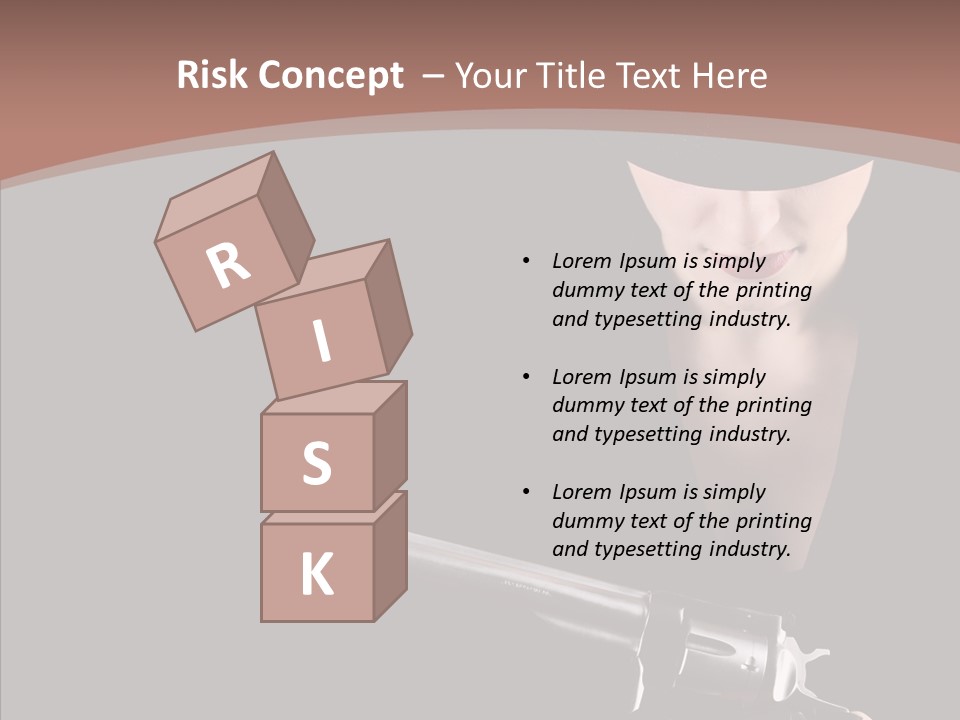 Elegant Firearm Barrel PowerPoint Template