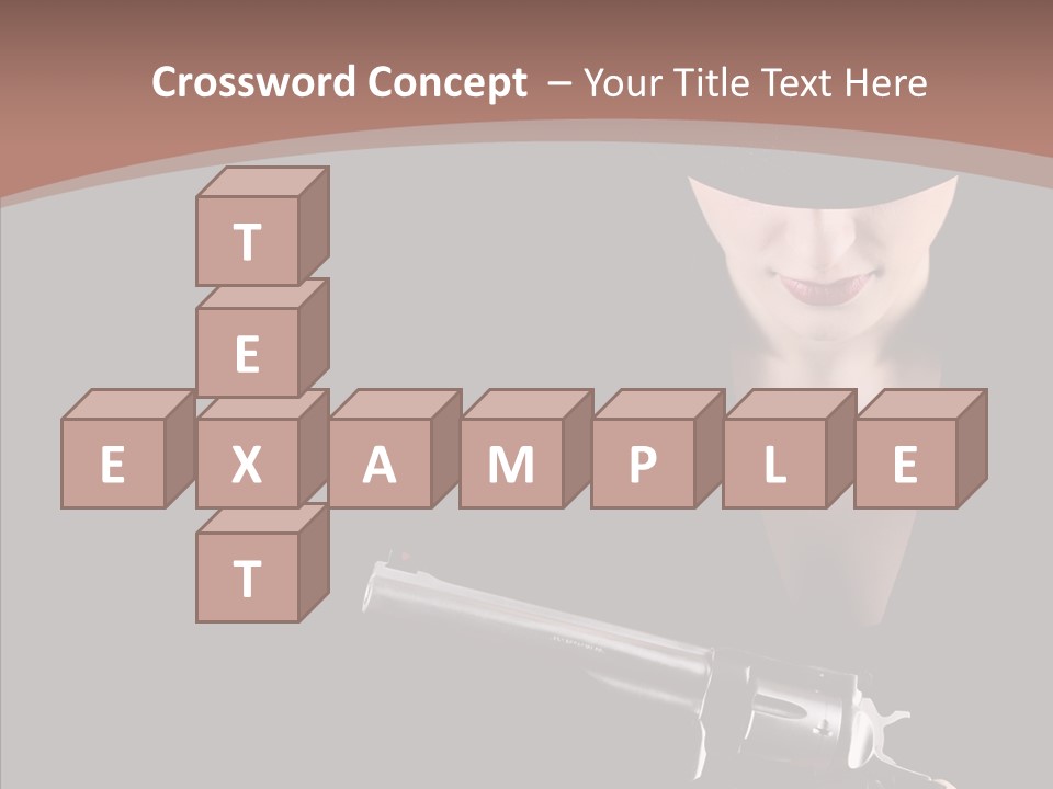 Elegant Firearm Barrel PowerPoint Template