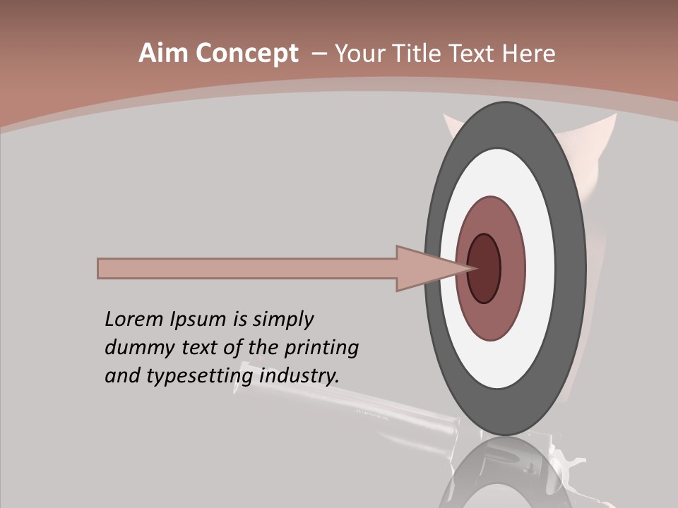 Elegant Firearm Barrel PowerPoint Template