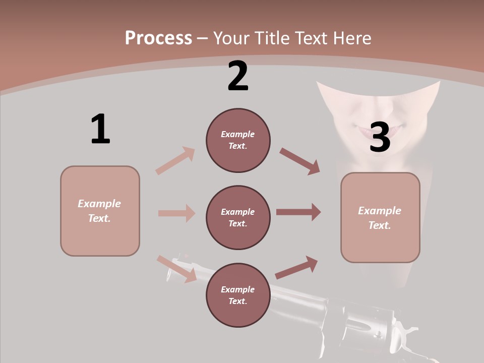 Elegant Firearm Barrel PowerPoint Template