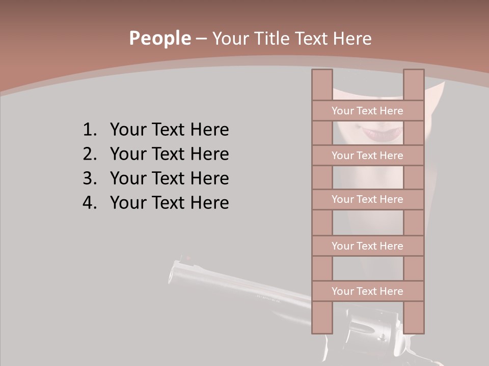 Elegant Firearm Barrel PowerPoint Template