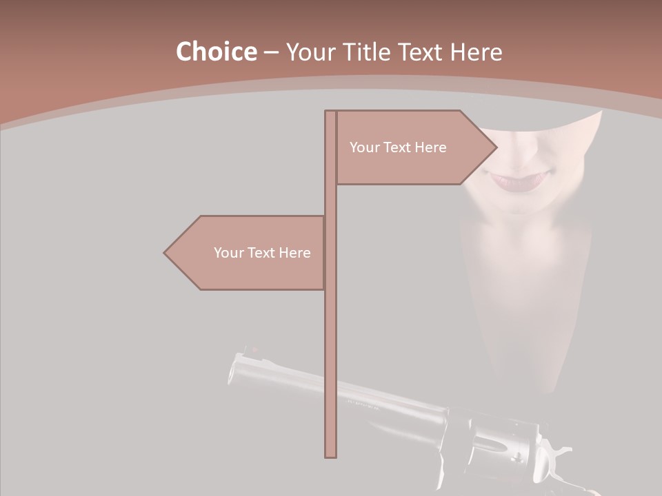 Elegant Firearm Barrel PowerPoint Template