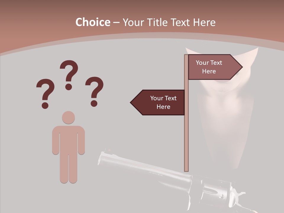 Elegant Firearm Barrel PowerPoint Template