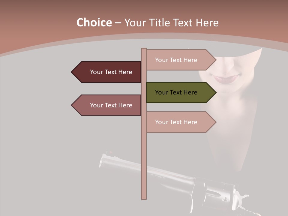 Elegant Firearm Barrel PowerPoint Template