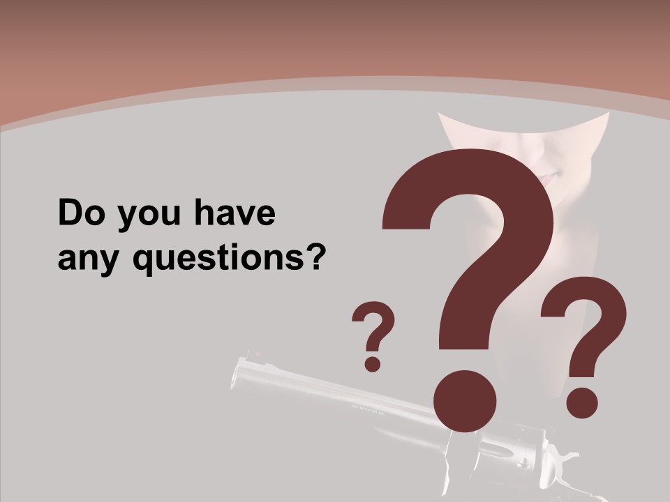 Elegant Firearm Barrel PowerPoint Template