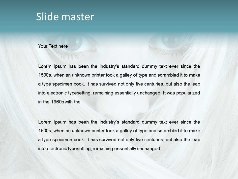 Romance Glaze Cyan PowerPoint Template