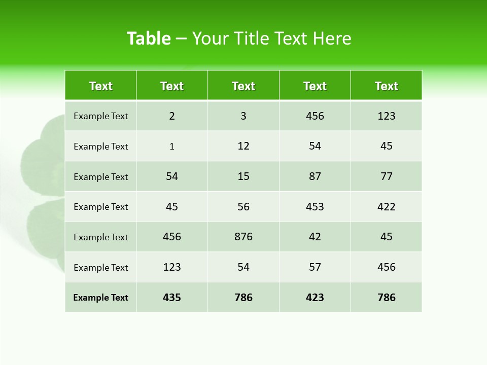 Traditional Luck Leafed PowerPoint Template