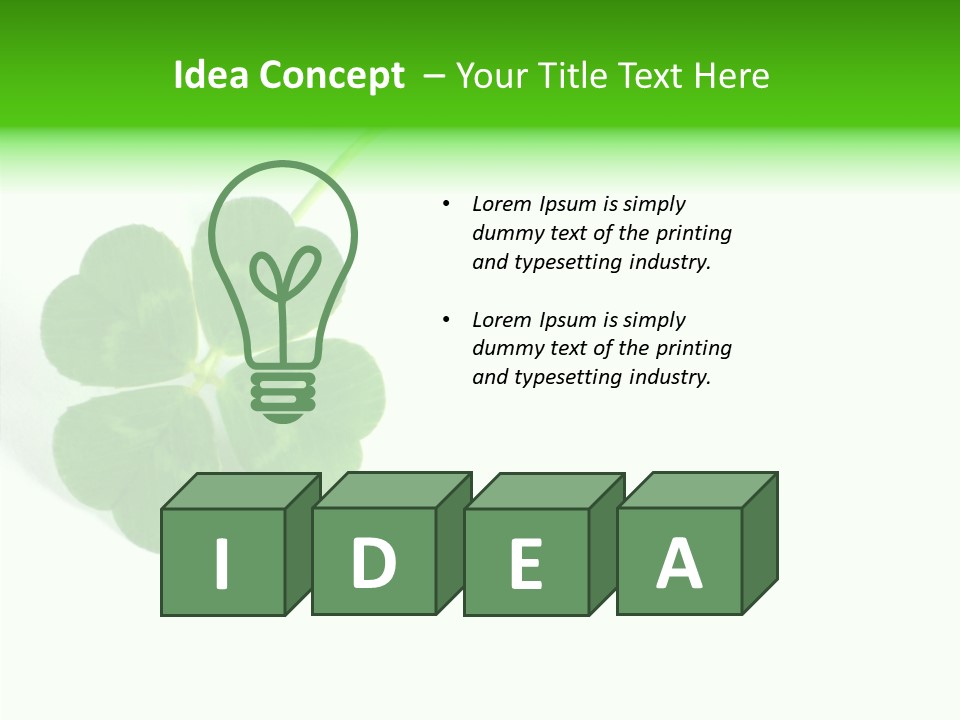 Traditional Luck Leafed PowerPoint Template