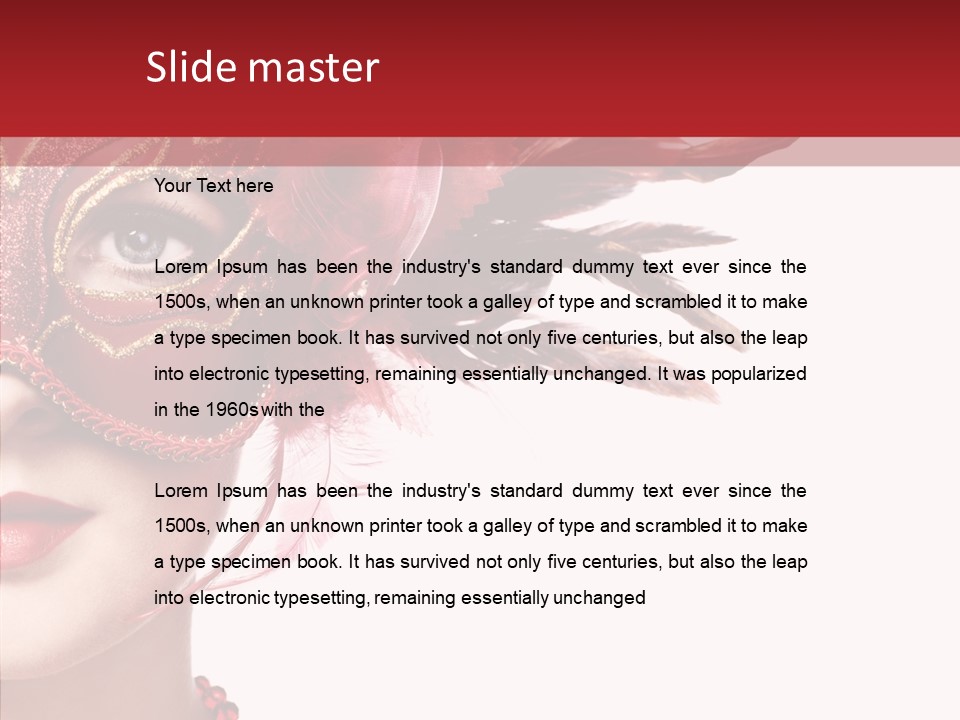 Sexy Model Costume PowerPoint Template